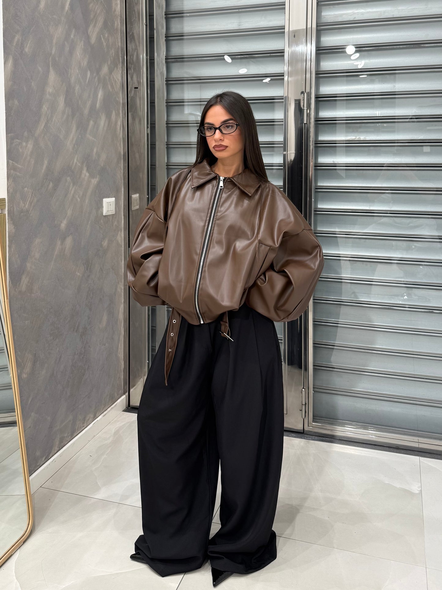 GIACCA KANYE MARRONE