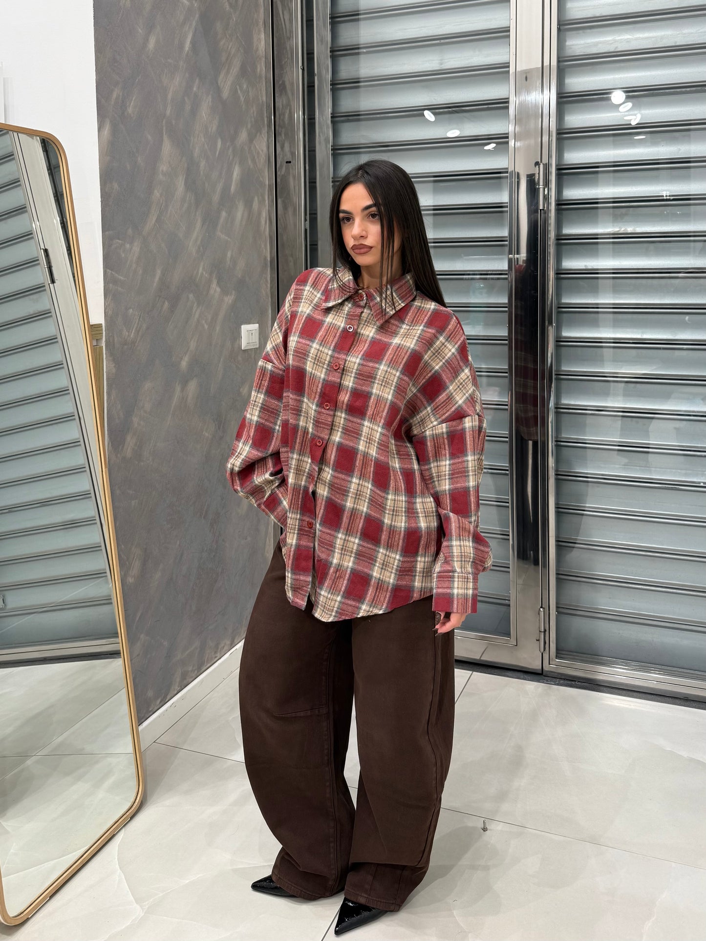 CAMICIA QUADRONI RED