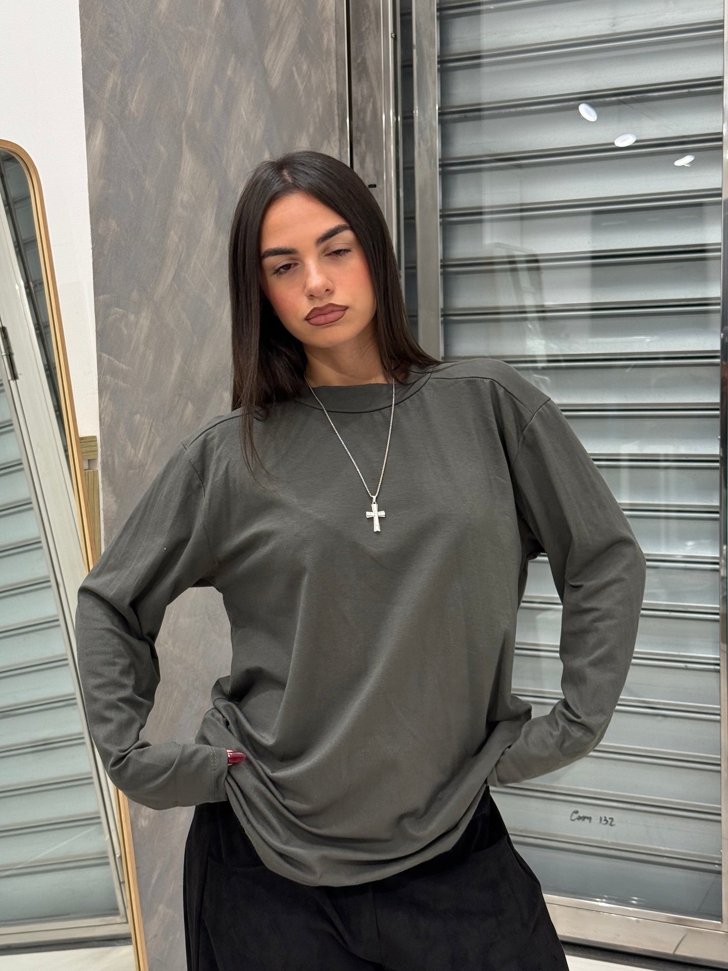 SHIRT LONGSLEEVE CUCITURA VERDE