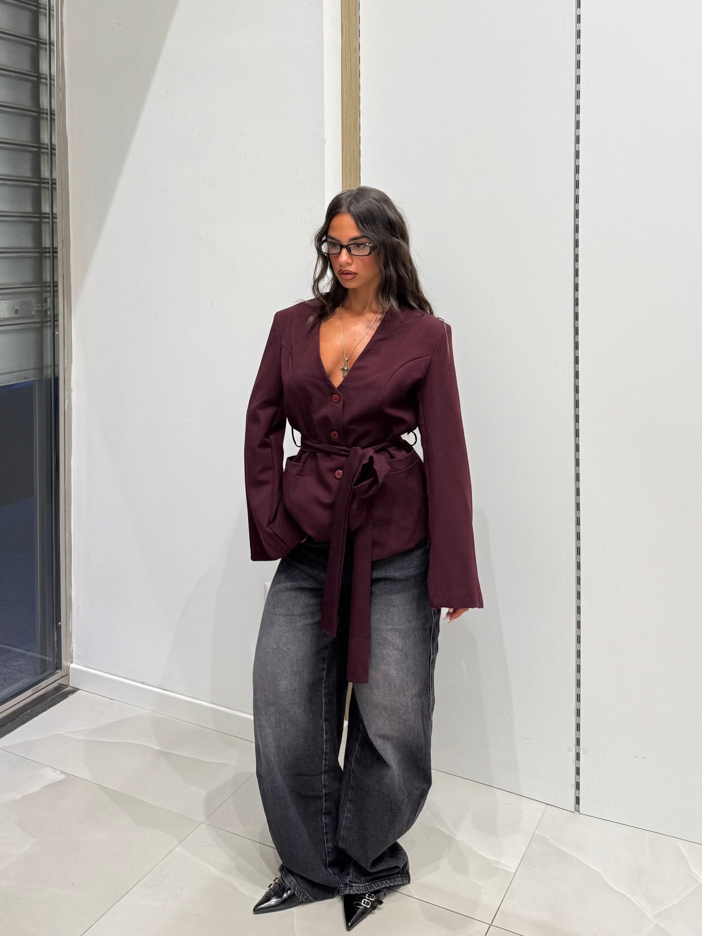 BLAZER EFFETTO BUSTINO WINE