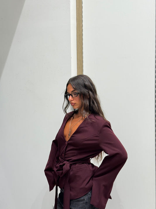 BLAZER EFFETTO BUSTINO WINE