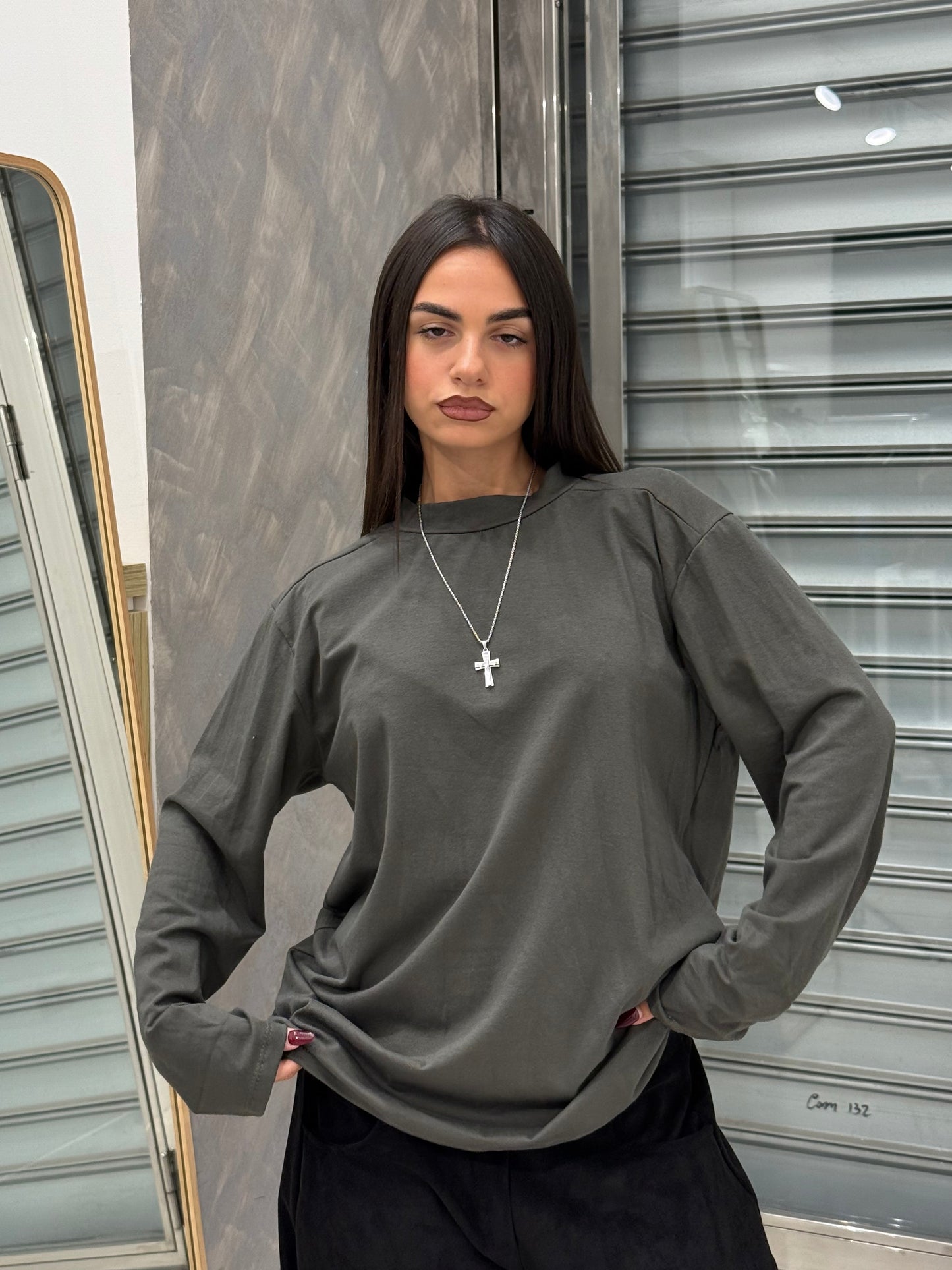 SHIRT LONGSLEEVE CUCITURA VERDE