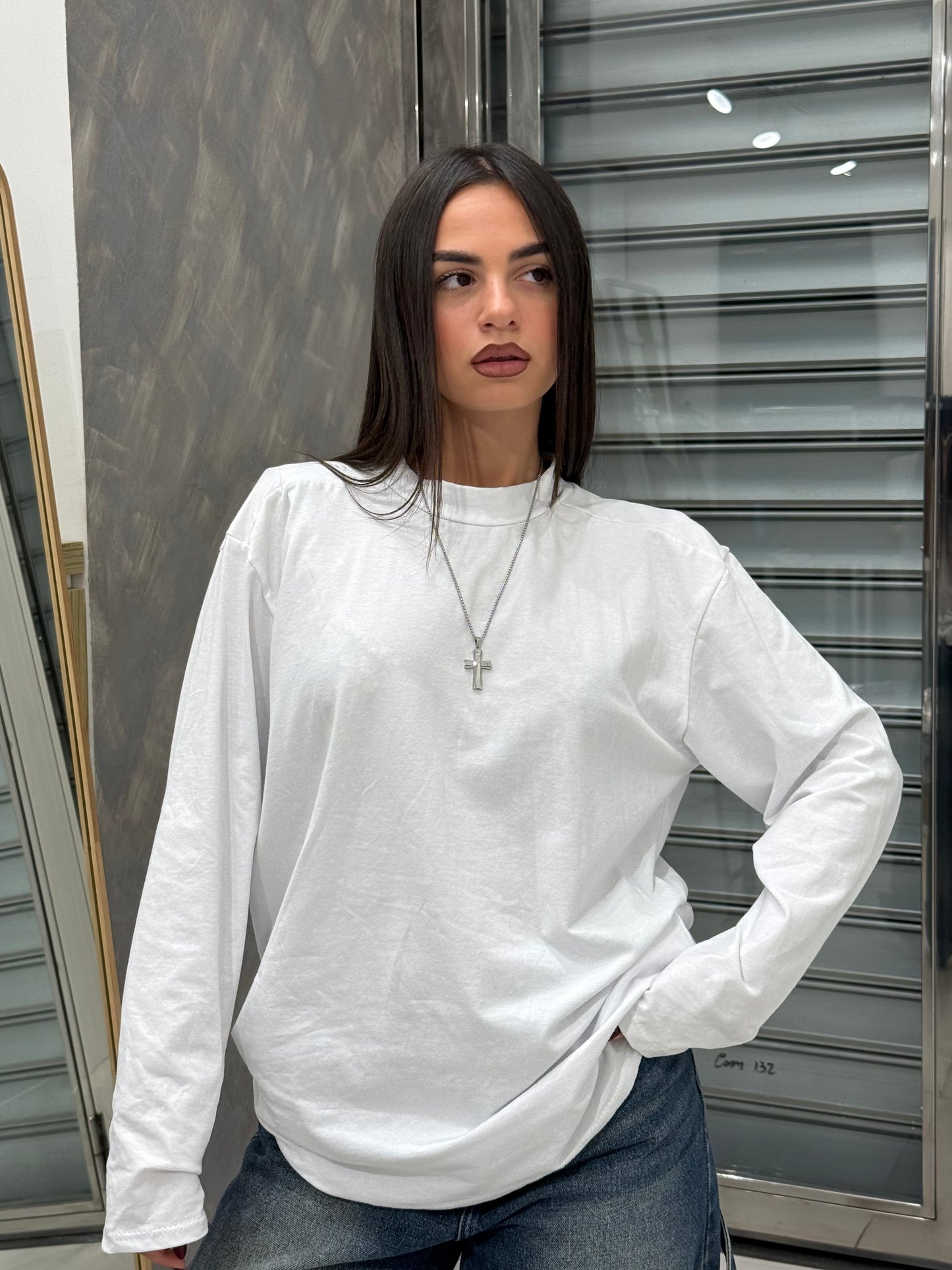 SHIRT LONGSLEEVE CUCITURA BIANCA