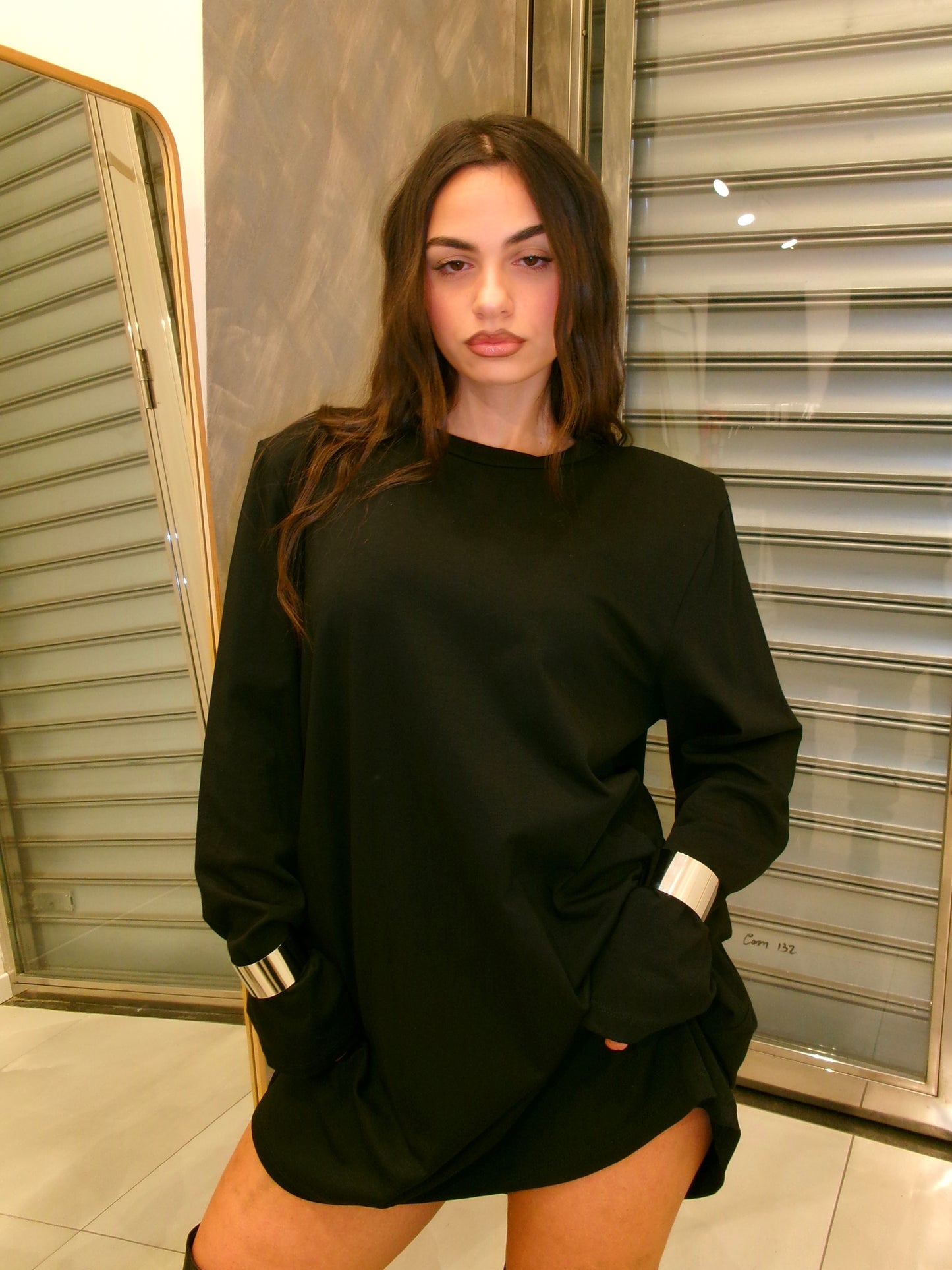 MAXI SHIRT/DRESS BASIC NERO