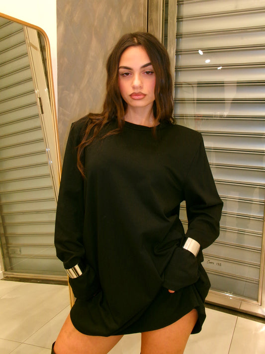 MAXI SHIRT/DRESS BASIC NERO