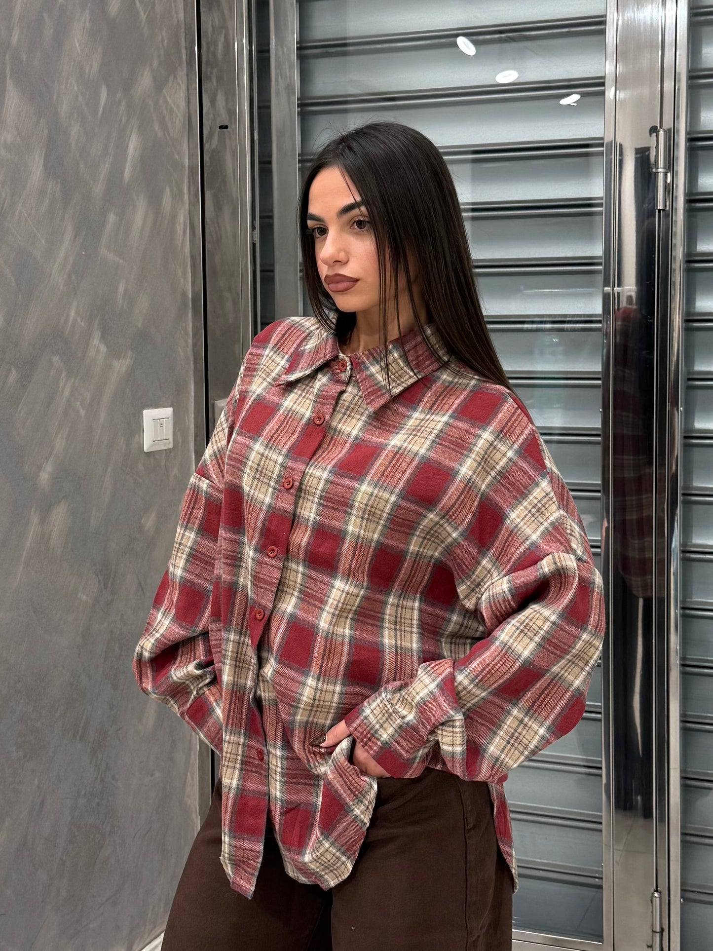 CAMICIA QUADRONI RED